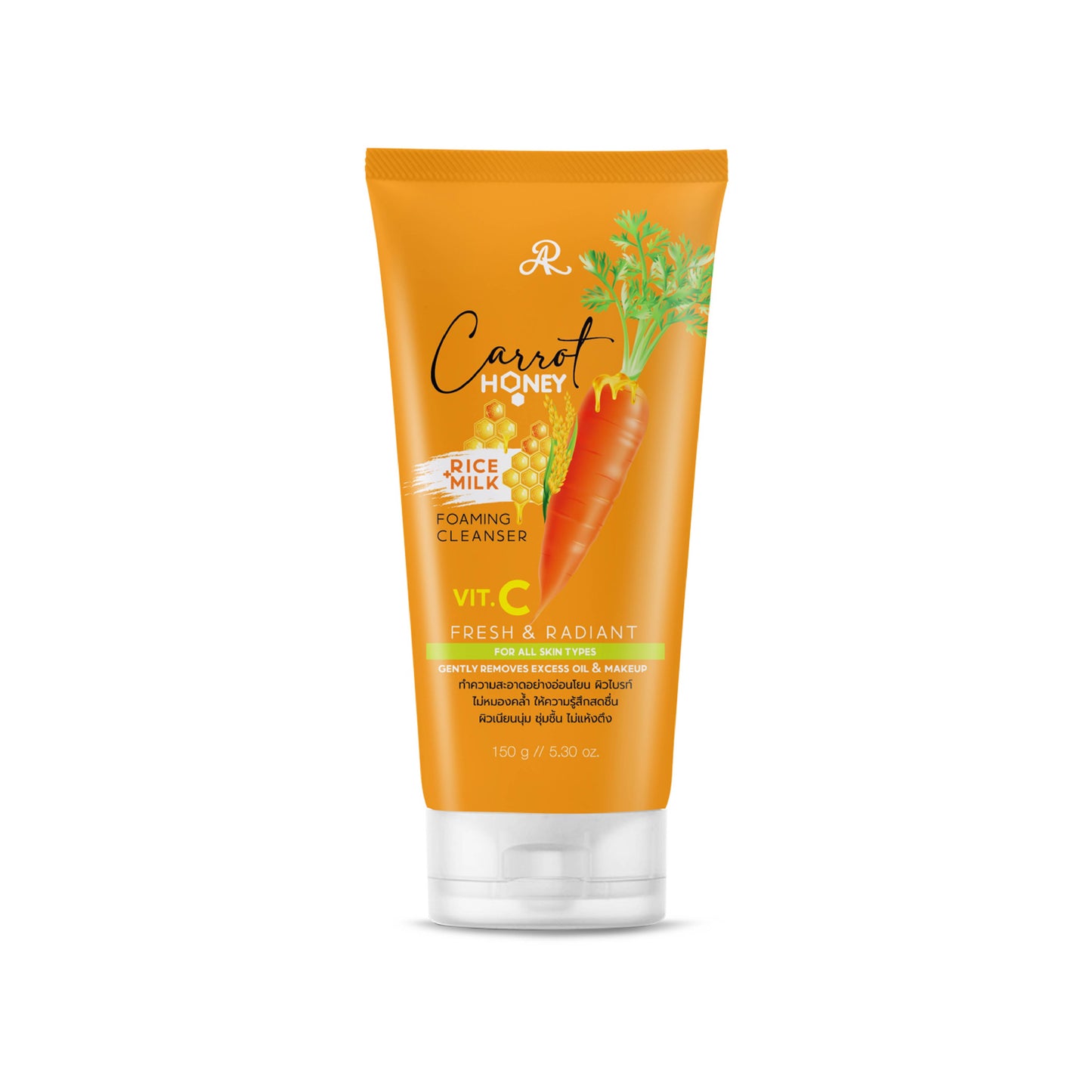 AR Carrot Honey Plus Rice Milk Foaming Facewash
