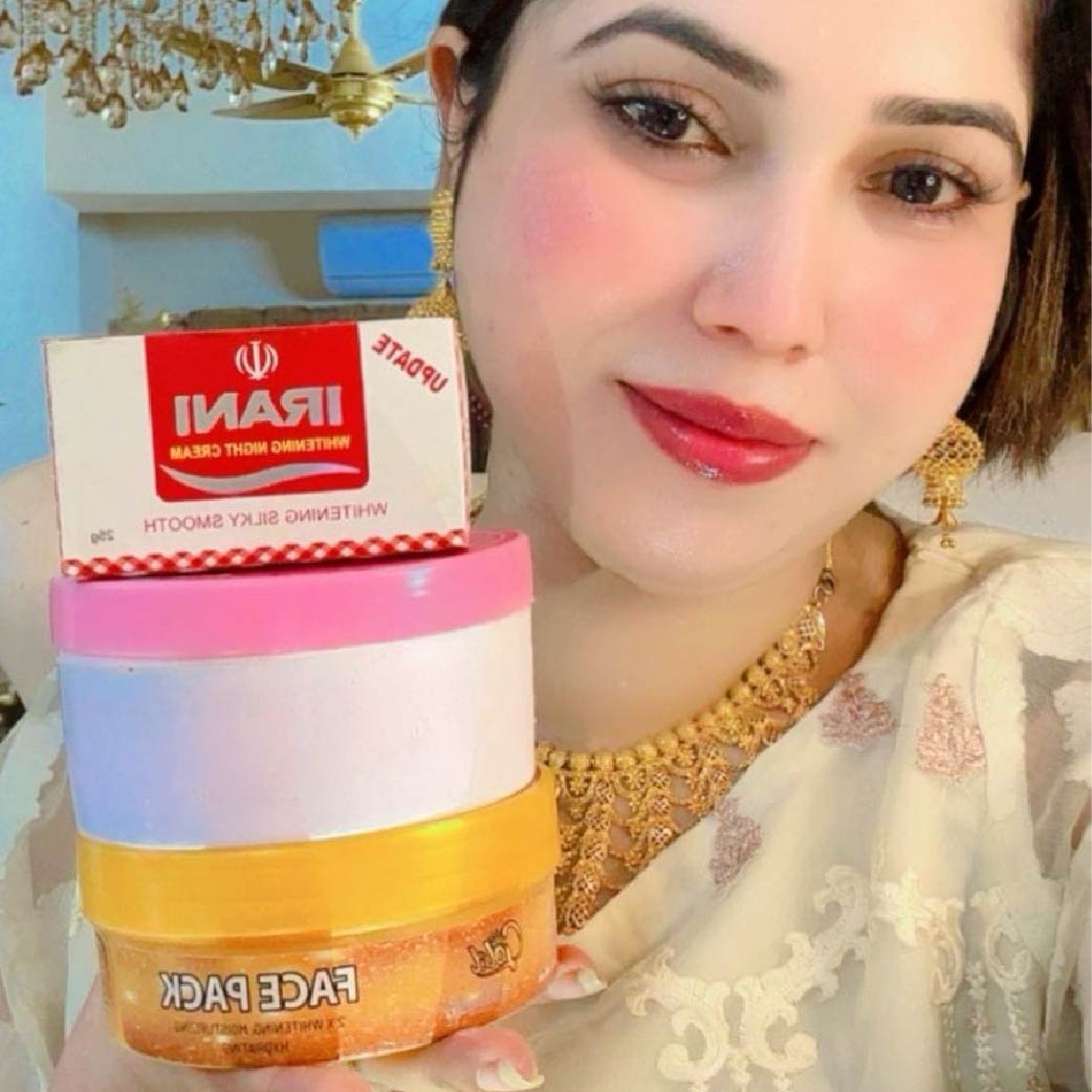 IRANI CREAM + ROSE GEL + NEW GOLD FACEPACK COMBO!