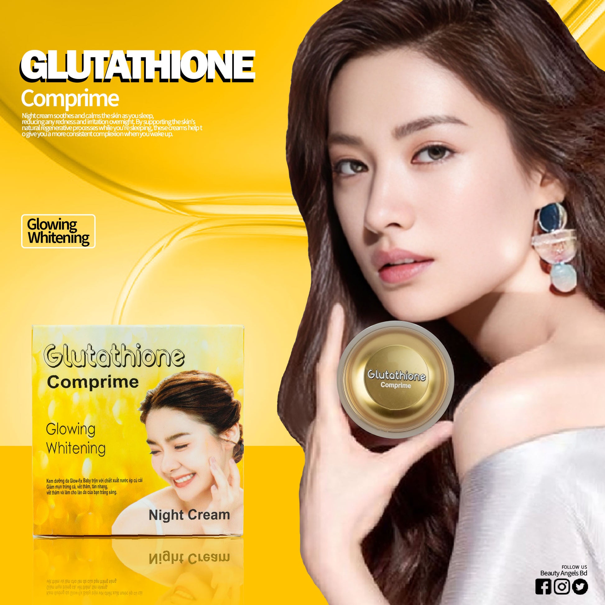 Glutathione Night Cream Beauty Angels BD Glutathione Night Cream Beauty Angels BD